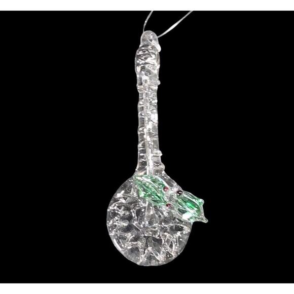 VTG Christmas Ornaments 5 pc Spun Frosted Glass Angel Deer Snowman Candle Banjo - Picture 2 of 10